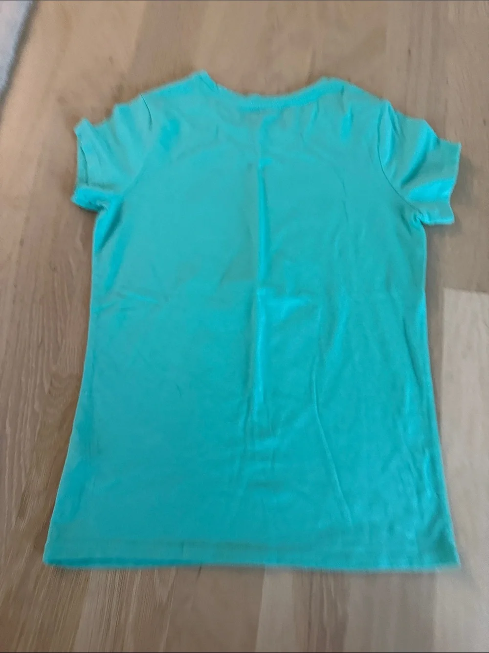Cat & Jack Teal Short-Sleeve Tee with White Cat and Colorful Pom Accents
